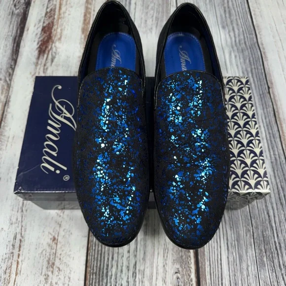 Amali Morris Royal Blue Slip-On Loafers Men’s Size 14 - Picture 9 of 9